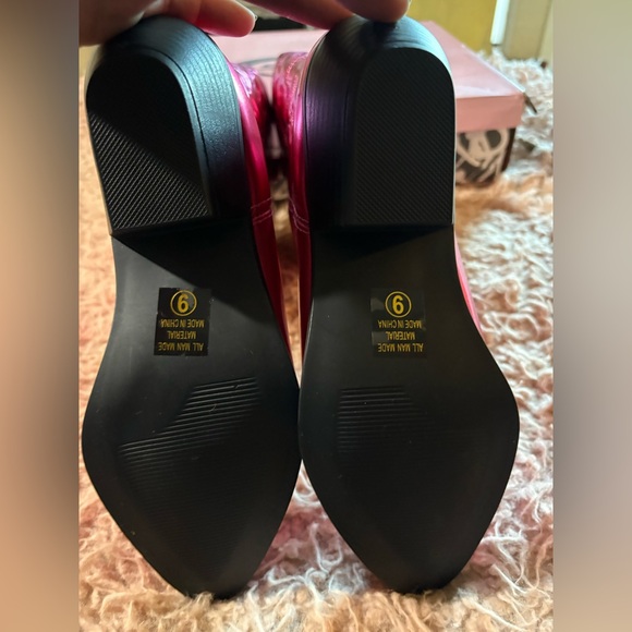 Soda Pink Metallic Heeled Boots - Picture 5 of 6